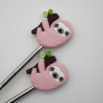 Knitting Margot stitch stoppers - slots pink