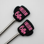 Knitting Margot stitch stoppers - Fueled by Coffee - black