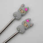 Knitting Margot stitch stoppers - sheeps grey