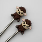 Knitting Margot stitch stoppers - sheeps dark brown 2.0